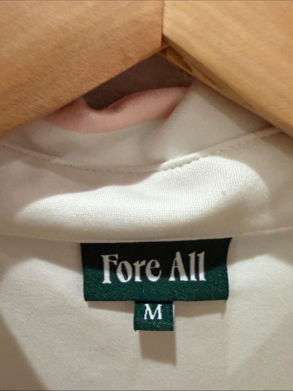 Fore All White Sleeveless Polo Tank with Pink & Dark Green Trim - Picture 3 of 3